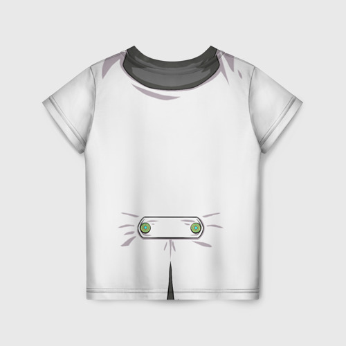 Детская футболка 3D Белый мультяшный фрак с шейным платком, цвет 3D печать - фото 2