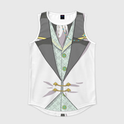 Мужская спортивная майка 3D Белый мультяшный фрак с шейным платком