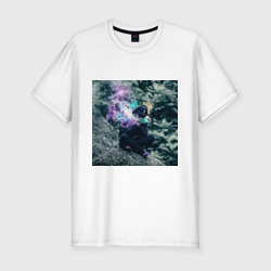 Мужская футболка хлопок Slim Парень в пьянящем дыму
