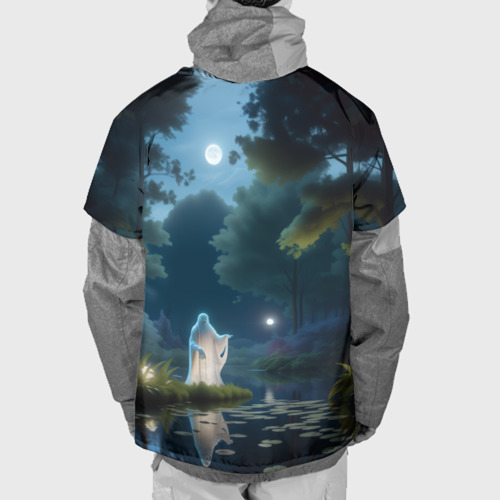 Накидка на куртку 3D Одинокий призрак в лесу, цвет 3D печать - фото 2