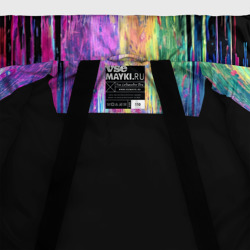 Куртка с принтом Размазанная краска для любого человека, вид спереди №5. Цвет основы: черный