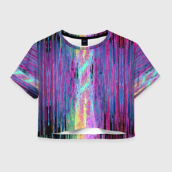 Размазанная краска – Женская футболка Crop-top 3D с принтом купить
