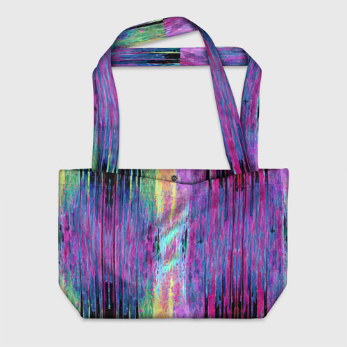 Пляжная сумка с принтом Размазанная краска, вид спереди №1
