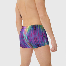 Плавки с принтом Размазанная краска для мужчины, вид на модели сзади №2. Цвет основы: белый