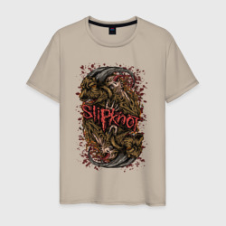 Мужская футболка хлопок Slipknot - goat demon