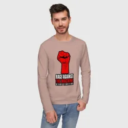Мужской лонгслив хлопок Rage against the machine - fist  - фото 2