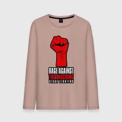 Мужской лонгслив хлопок Rage against the machine - fist 