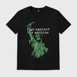 Мужская футболка хлопок Rage Against - statue of liberty