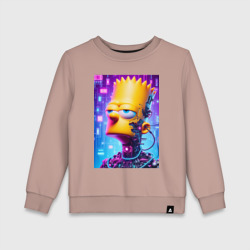 Детский свитшот хлопок Cyber Bart Simpson - ai art