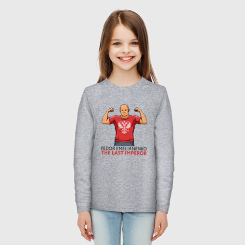 Детский лонгслив хлопок Федор в футболке, цвет меланж - фото 5
