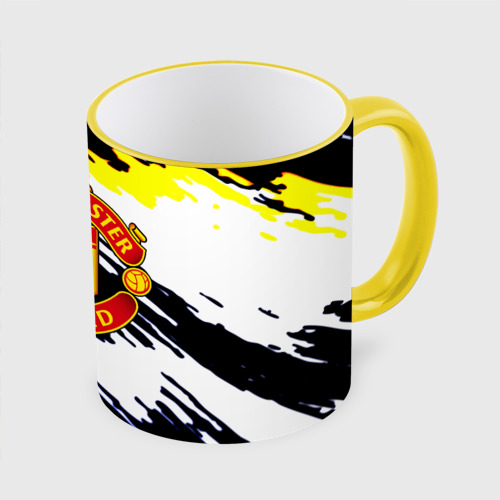 Кружка с полной запечаткой Манчестер Юнайтед клуб краски, цвет Кант желтый - фото 3