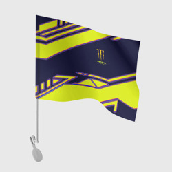 Флаг для автомобиля Monster Energy на спорте геометрия