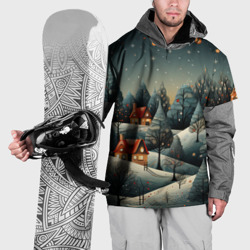 Накидка на куртку 3D Зимние развлечения на природе