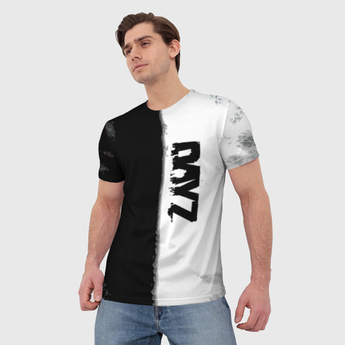 Мужская футболка 3D Dayz черно белый ужас, цвет 3D печать - фото 3