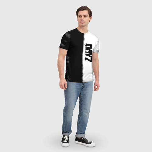 Мужская футболка 3D Dayz черно белый ужас, цвет 3D печать - фото 5