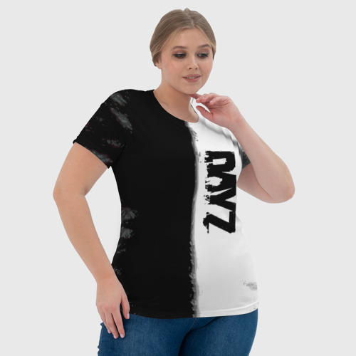 Женская футболка 3D Dayz черно белый ужас, цвет 3D печать - фото 6