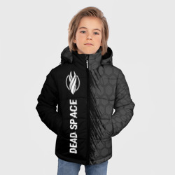 Зимняя куртка для мальчиков 3D Dead Space glitch на темном фоне по-вертикали - фото 2