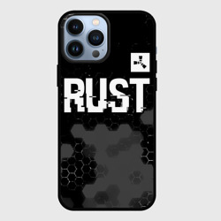Чехол для iPhone 13 Pro Max Rust glitch на темном фоне посередине