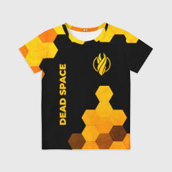 Детская футболка 3D Dead Space - gold gradient вертикально