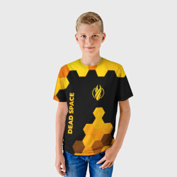 Детская футболка 3D Dead Space - gold gradient вертикально - фото 2