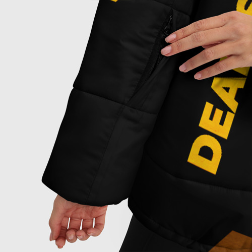 Женская зимняя куртка 3D с принтом Dead Space - gold gradient вертикально, фото #4