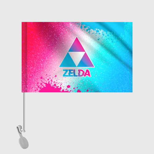 Флаг для автомобиля Zelda neon gradient style - фото 2