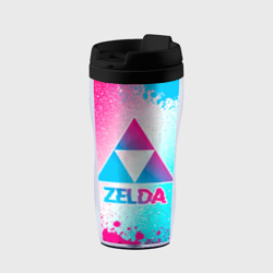 Термокружка-непроливайка Zelda neon gradient style