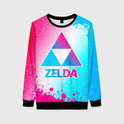 Женский свитшот 3D Zelda neon gradient style