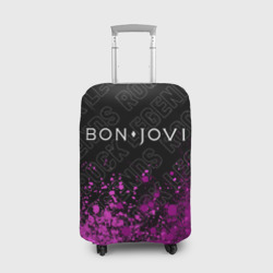 Чехол для чемодана 3D Bon Jovi rock legends посередине