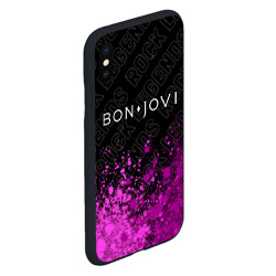 Чехол для iPhone XS Max матовый Bon Jovi rock legends посередине - фото 2