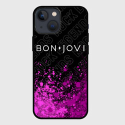 Чехол для iPhone 13 mini Bon Jovi rock legends посередине