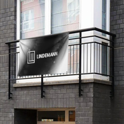Флаг-баннер Lindemann glitch на темном фоне по-горизонтали - фото 2