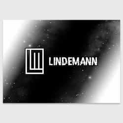 Поздравительная открытка Lindemann glitch на темном фоне по-горизонтали