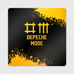 Магнит виниловый Квадрат Depeche Mode - gold gradient