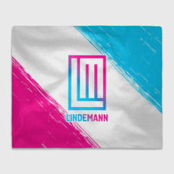 Плед 3D Lindemann neon gradient style