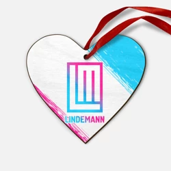 Деревянная игрушка Сердце Lindemann neon gradient style