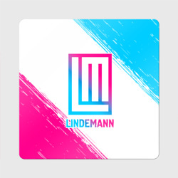 Магнит виниловый Квадрат Lindemann neon gradient style