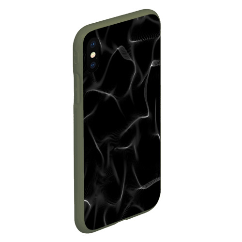 Чехол для iPhone XS Max матовый Узор дыма , цвет темно-зеленый - фото 3