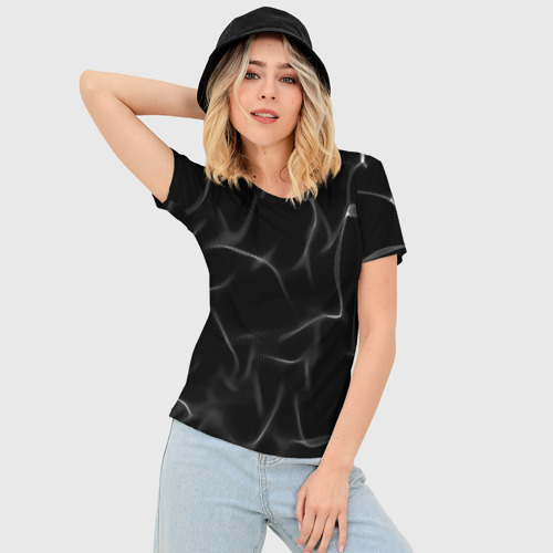 Женская футболка 3D Slim Узор дыма , цвет 3D печать - фото 3