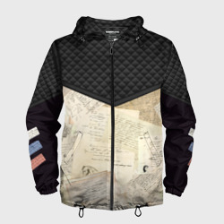 Мужская ветровка 3D Черновики Пушкина