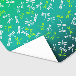 Бумага для упаковки 3D Белые и ядовито-зелёные стрекозы - фото 2