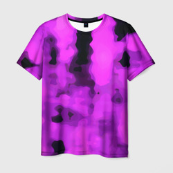 Мужская футболка 3D Узор фиолетовая нежность