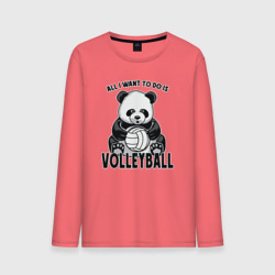 Мужской лонгслив хлопок Panda volleyball