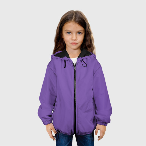 Детская куртка 3D с принтом Королевский пурпурный Крайола, вид сбоку #3