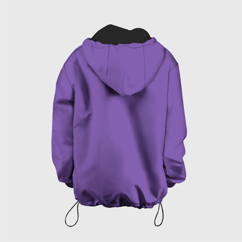 Детская куртка 3D с принтом Королевский пурпурный Крайола, вид сзади #1