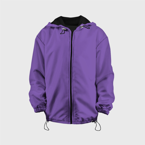 Детская куртка 3D с принтом Королевский пурпурный Крайола, вид спереди #2