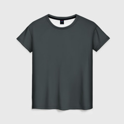 Женская футболка 3D Антрацитово-серый однотонный
