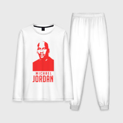 Мужская пижама с лонгсливом хлопок Jordan in red