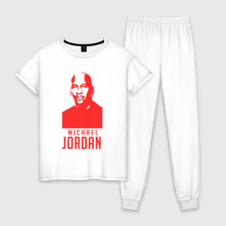 Женская пижама хлопок Jordan in red