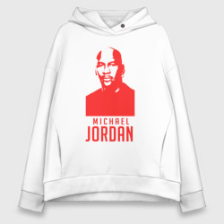 Женское худи Oversize хлопок Jordan in red